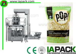 Popcorn Premade Poki Fylling Innsiglun Machine Með Multi Head Scale