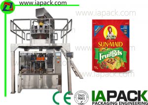 Potato Chips Pökkun Machine Stand Up Poki Rennilás Filler Sealer